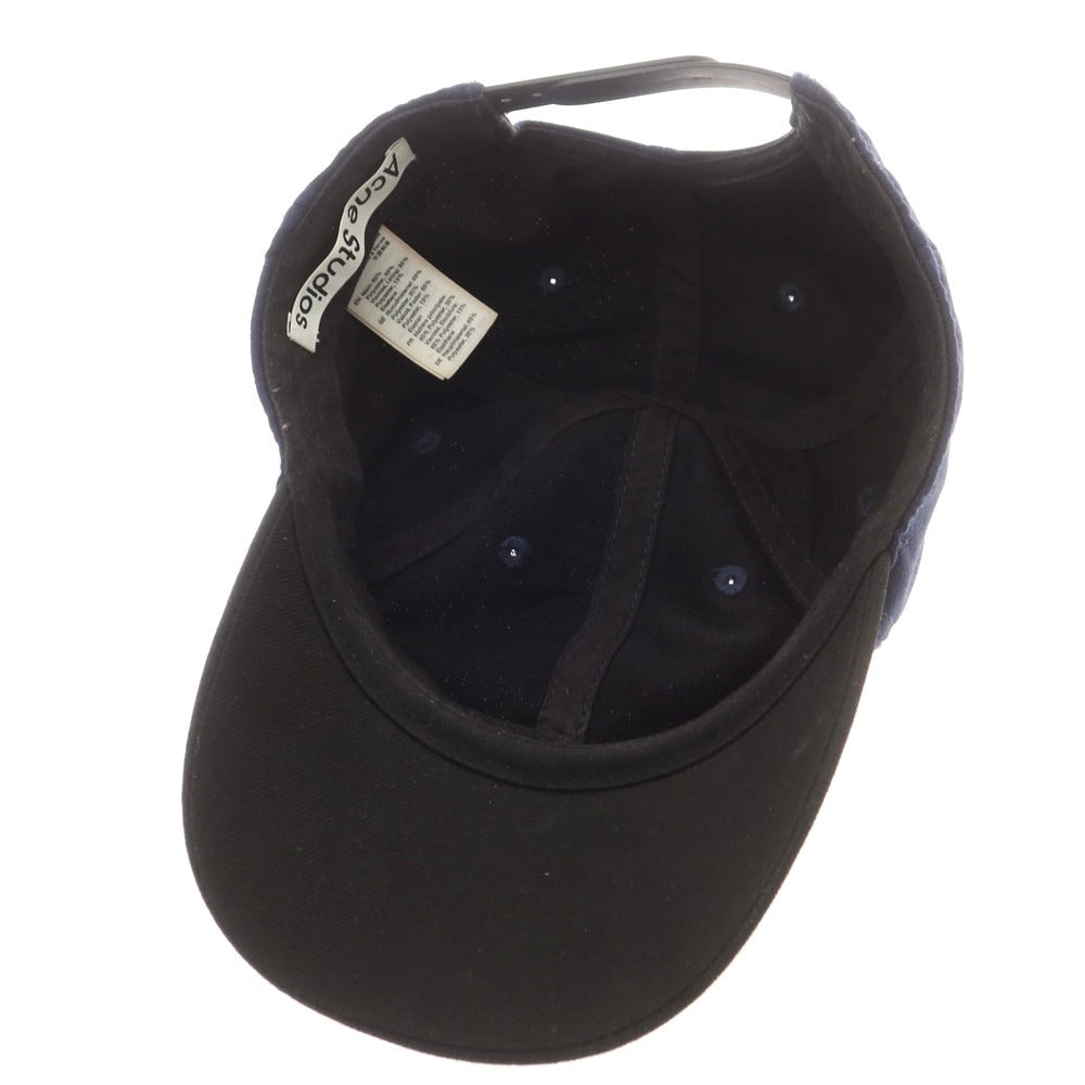 【中古】アクネストゥディオズ ACNE STUDIOS ポリエステルレーヨン キャップ ネイビー【 59cm 】【 状態ランクC 】【 メンズ 】