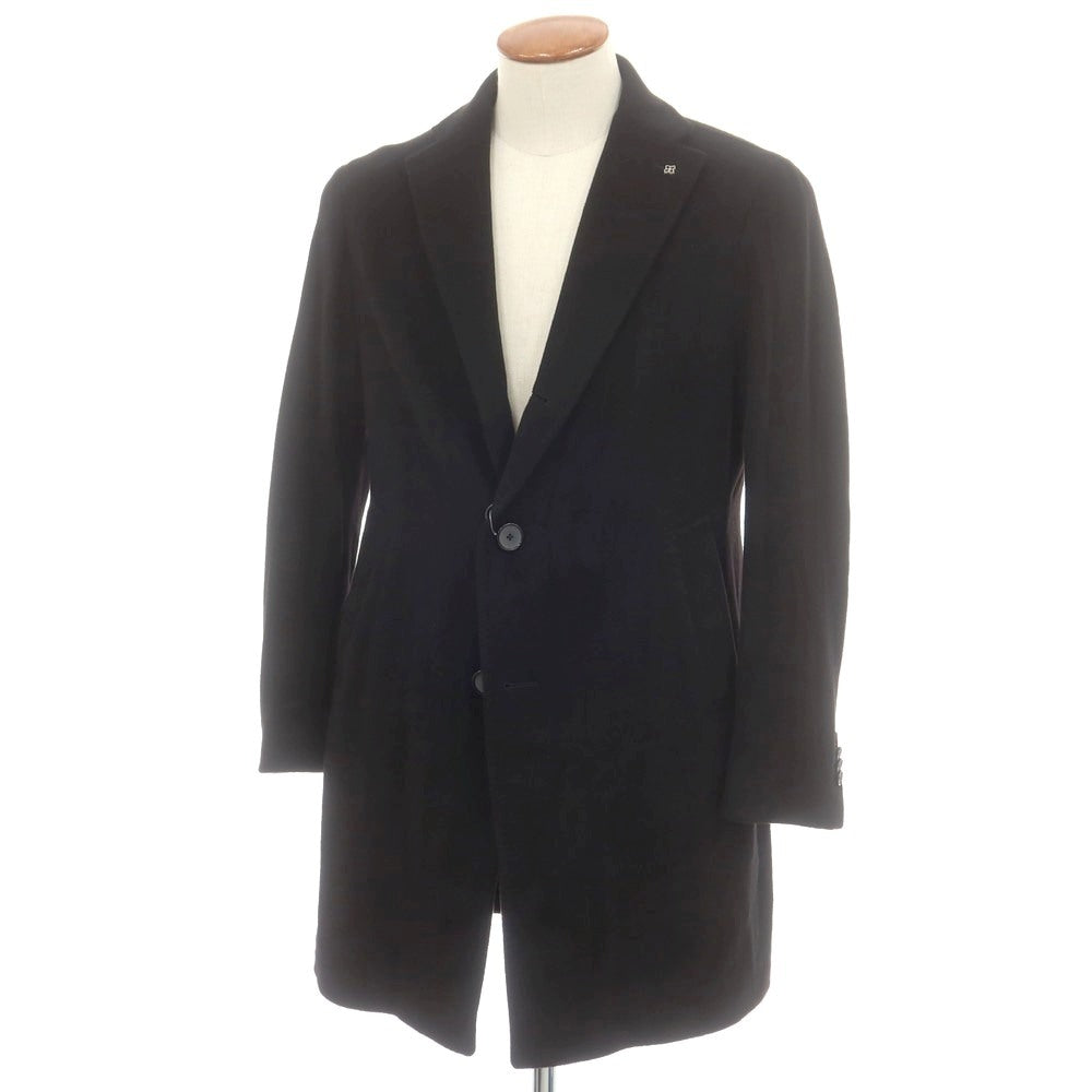 【中古】タリアトーレ TAGLIATORE カシミヤ チェスターフィールドコート ブラック【 46 】【 状態ランクB 】【 メンズ 】