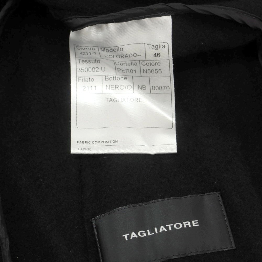 【中古】タリアトーレ TAGLIATORE カシミヤ チェスターフィールドコート ブラック【 46 】【 状態ランクB 】【 メンズ 】