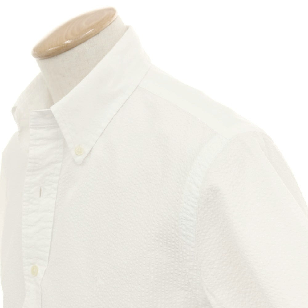 【中古】ラルフローレン RALPH LAUREN シアサッカー 半袖シャツ ホワイト【サイズS】【 状態ランクB 】【 メンズ 】