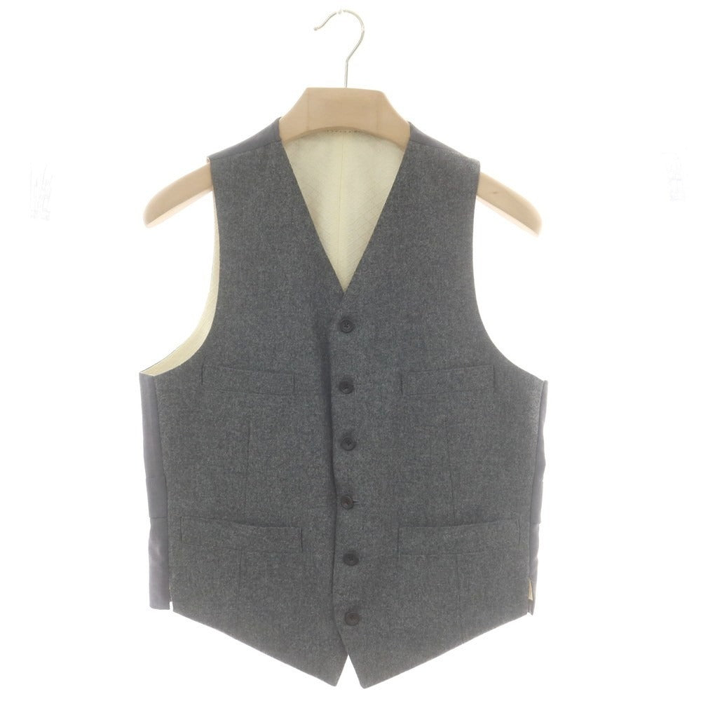 【中古】ボストンテーラー BOSTON TAILOR ウール スリーピース ダブルスーツ メランジグレー【 表記なし(S位) 】【 状態ランクB 】【 メンズ 】