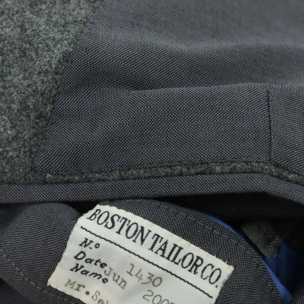 【中古】ボストンテーラー BOSTON TAILOR ウール スリーピース ダブルスーツ メランジグレー【 表記なし(S位) 】【 状態ランクB 】【 メンズ 】