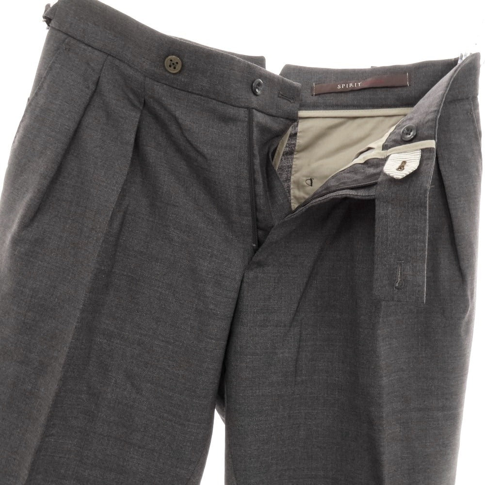 【中古】ベルウィッチ BERWICH SCOTCH ウール ドレススラックスパンツ グレー【 46 】【 状態ランクA 】【 メンズ 】