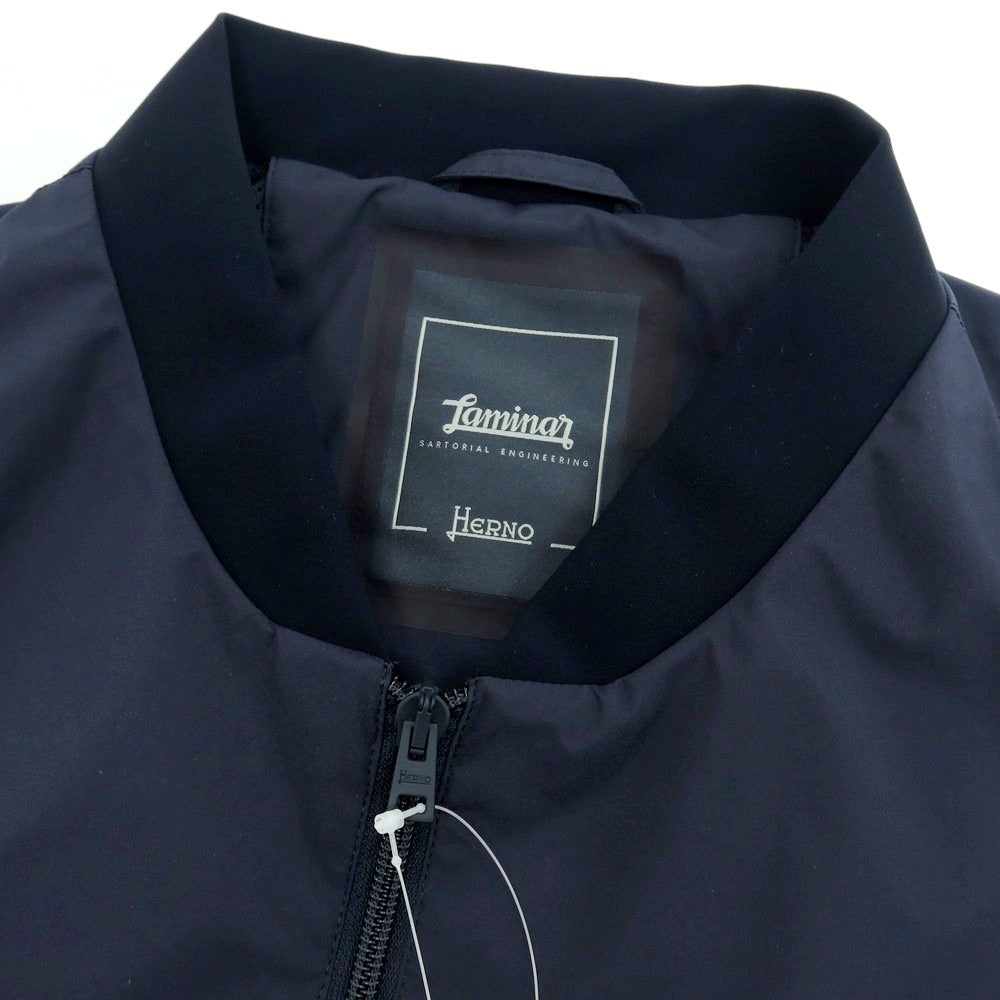 【中古】ヘルノ Herno Laminar GORE-TEX ポリエステル ボマーブルゾン ネイビー【 50 】【 状態ランクA 】【 メンズ 】