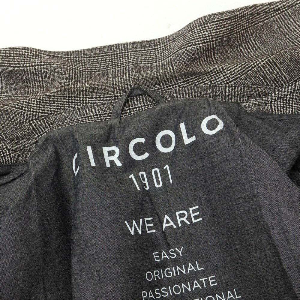【中古】チルコロ1901 CIRCOLO 1901 ストレッチコットン チェック カバーオール グレー【 L 】【 状態ランクB 】【 メンズ 】