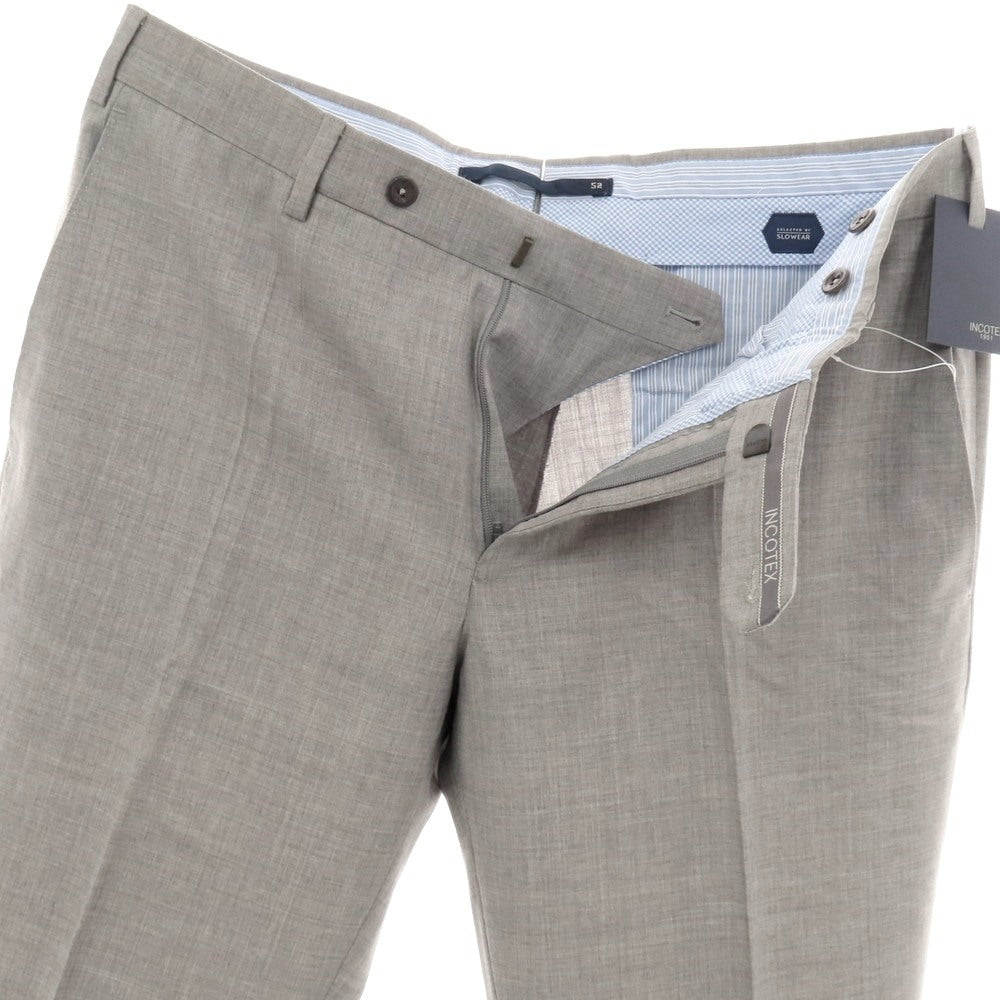 【中古】インコテックス INCOTEX SUPER100’S ウール ドレススラックスパンツ ライトグレー【 52 】【 状態ランクA 】【 メンズ 】