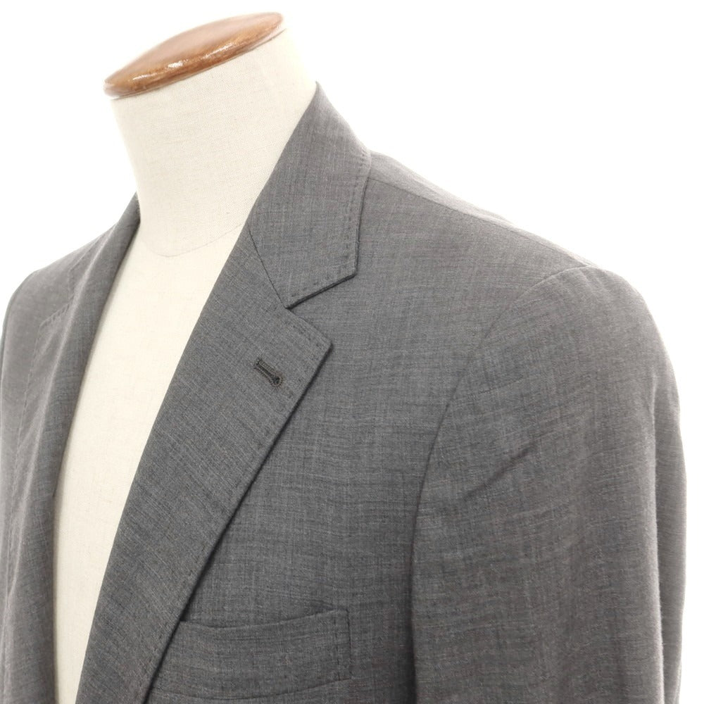 【中古】ブルネロクチネリ Brunello Cucinelli カシミヤ テーラードジャケット グレー【 46 】【 状態ランクB 】【 メンズ 】