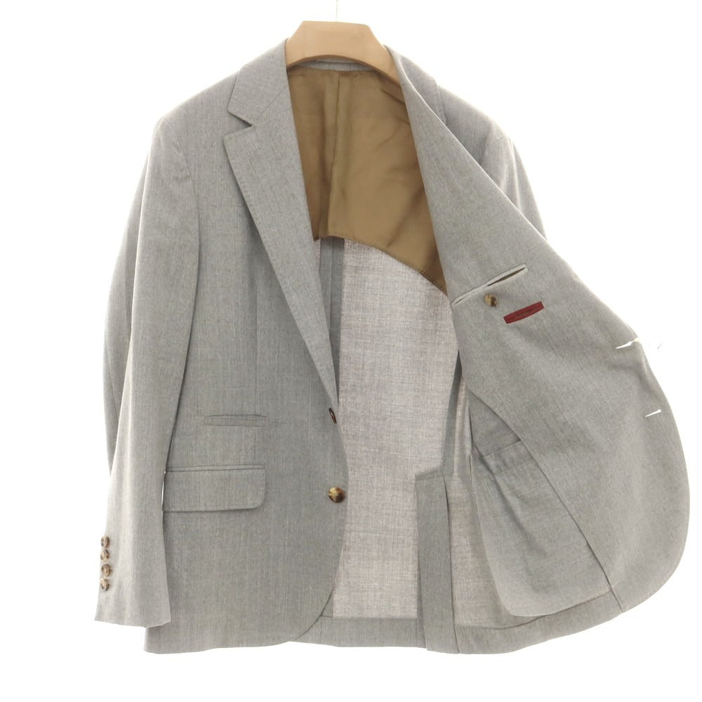 【中古】ブルネロクチネリ Brunello Cucinelli ウール テーラードジャケット ライトグレー【 46 】【 状態ランクD 】【 メンズ 】