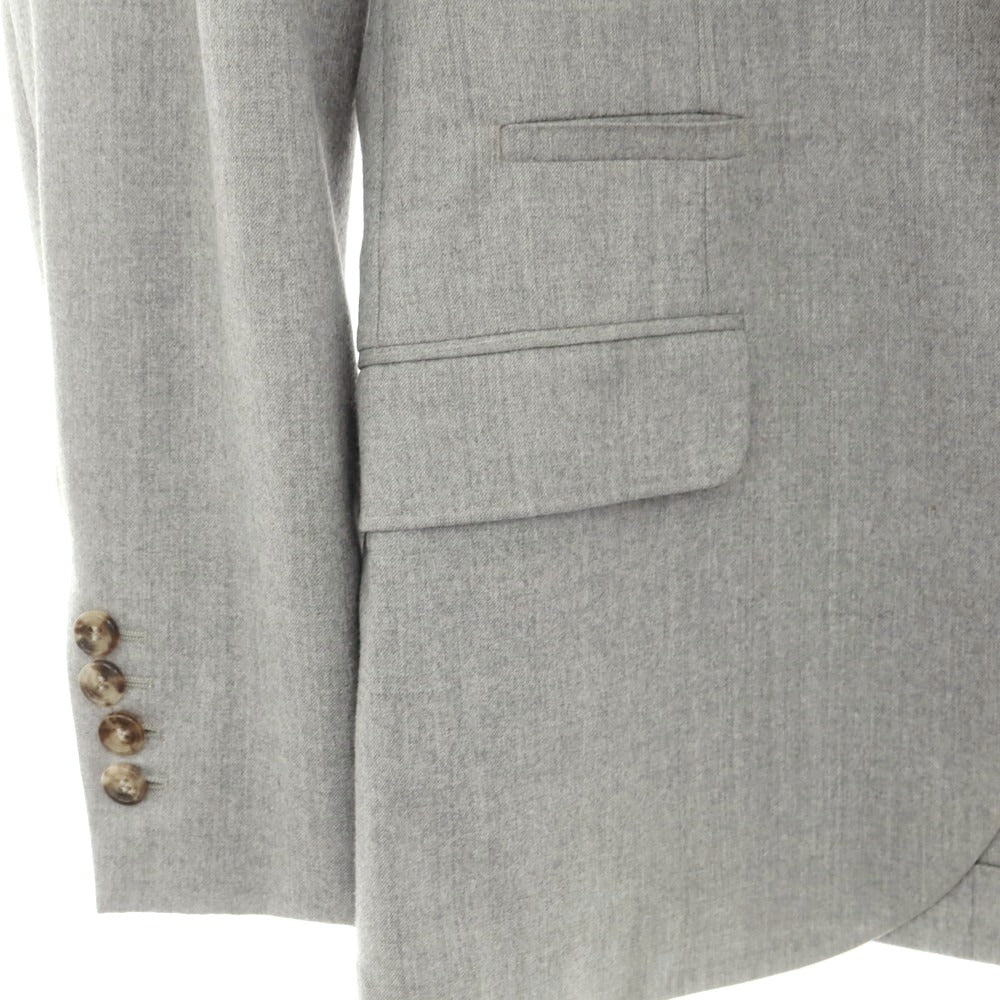 【中古】ブルネロクチネリ Brunello Cucinelli ウール テーラードジャケット ライトグレー【 46 】【 状態ランクD 】【 メンズ 】