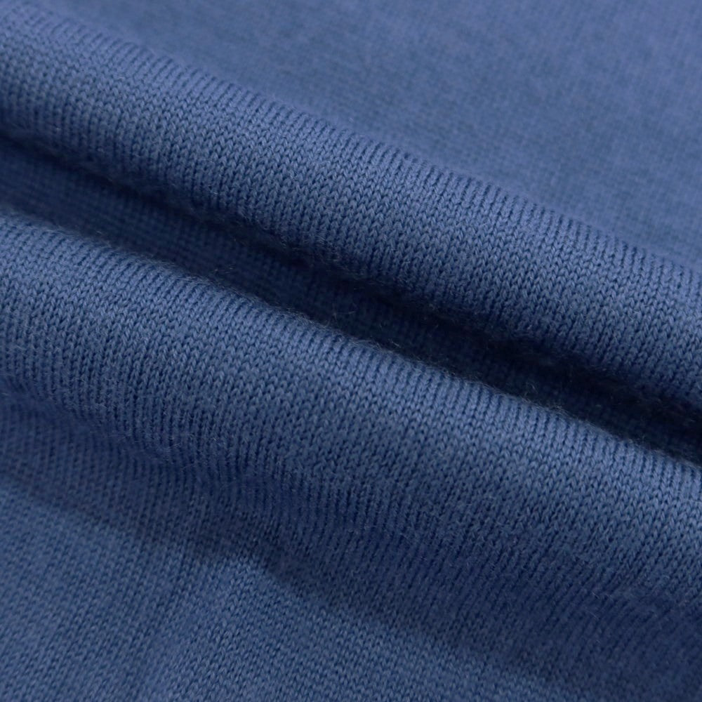 【中古】ブルネロクチネリ Brunello Cucinelli ハイゲージ ウールカシミヤ ハーフジップ プルオーバーニット スモークブルー【 48 】【 状態ランクB 】【 メンズ 】