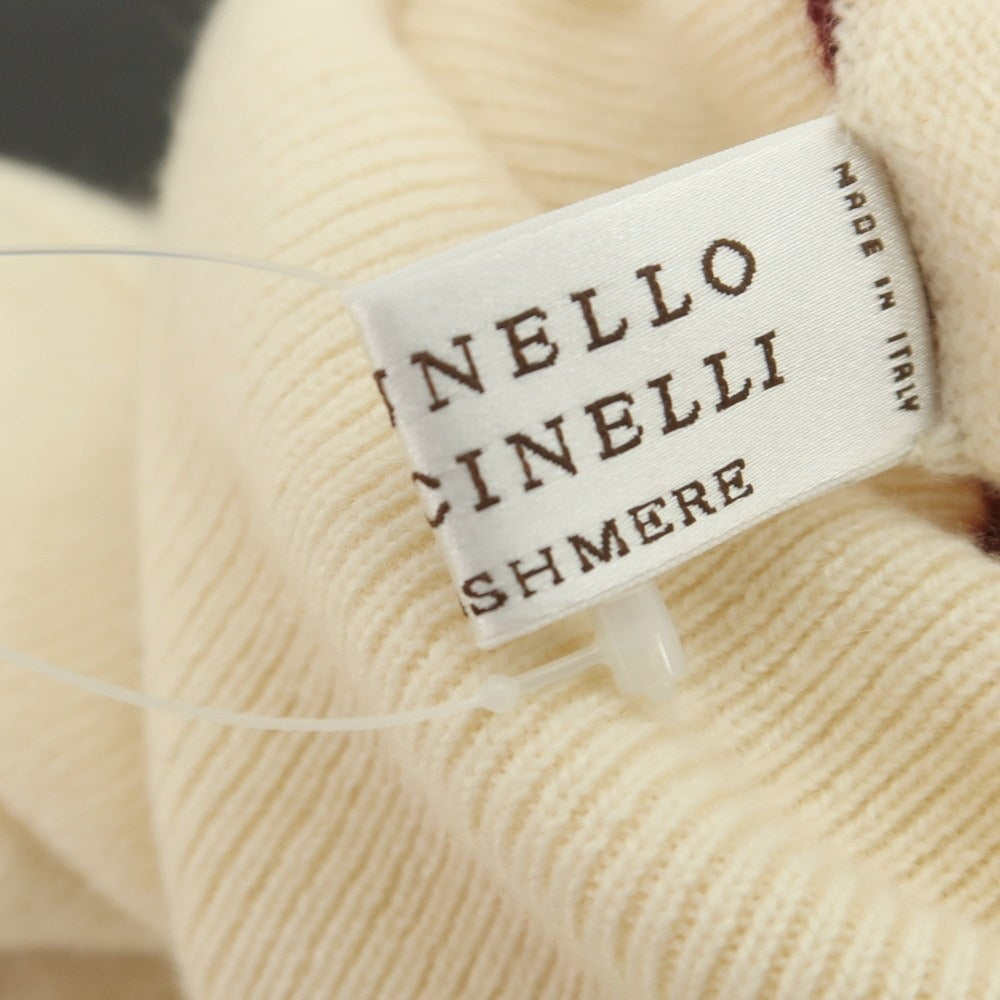 【中古】ブルネロクチネリ Brunello Cucinelli ハイゲージ ウールカシミヤシルク タートルネック プルオーバーニット アイボリー【 46 】【 状態ランクB 】【 メンズ 】