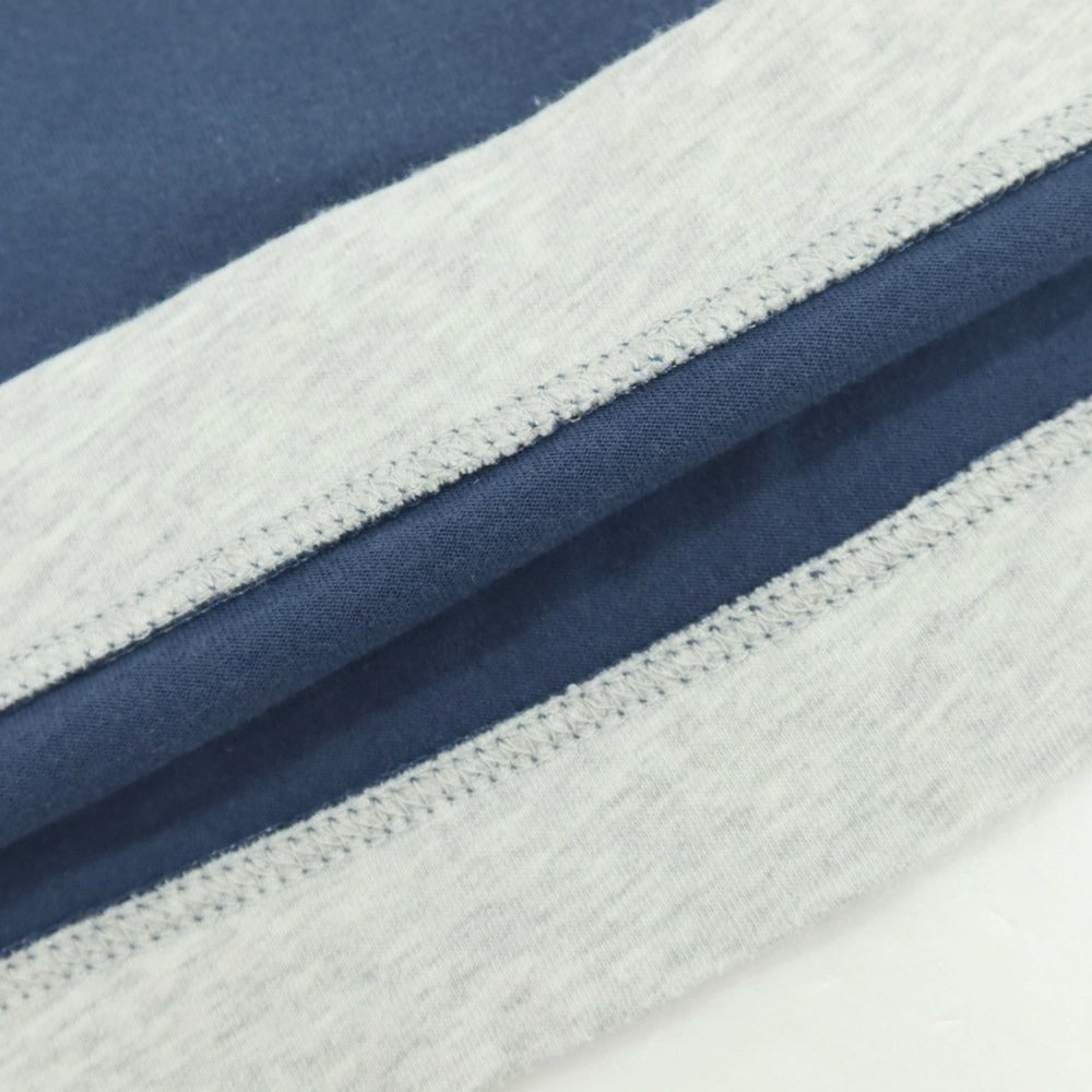 【中古】ブルネロクチネリ Brunello Cucinelli コットン クルーネック レイヤード風 半袖Tシャツ ライトネイビー系xライトグレー【 M 】【 状態ランクC 】【 メンズ 】