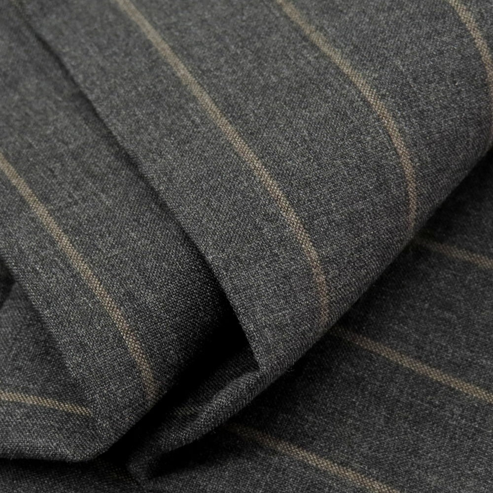 【中古】ブルネロクチネリ Brunello Cucinelli ウール ストライプ イージースラックスパンツ ダークグレーxアッシュブラウン【 44 】【 状態ランクB 】【 メンズ 】