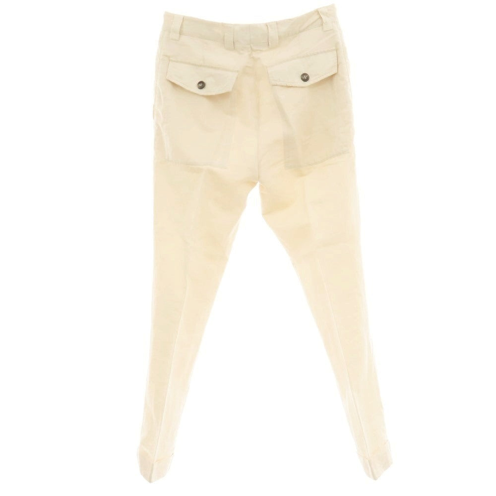 【中古】ブルネロクチネリ Brunello Cucinelli リネンコットン カジュアルスラックスパンツ アイボリー【 44 】【 状態ランクC 】【 メンズ 】