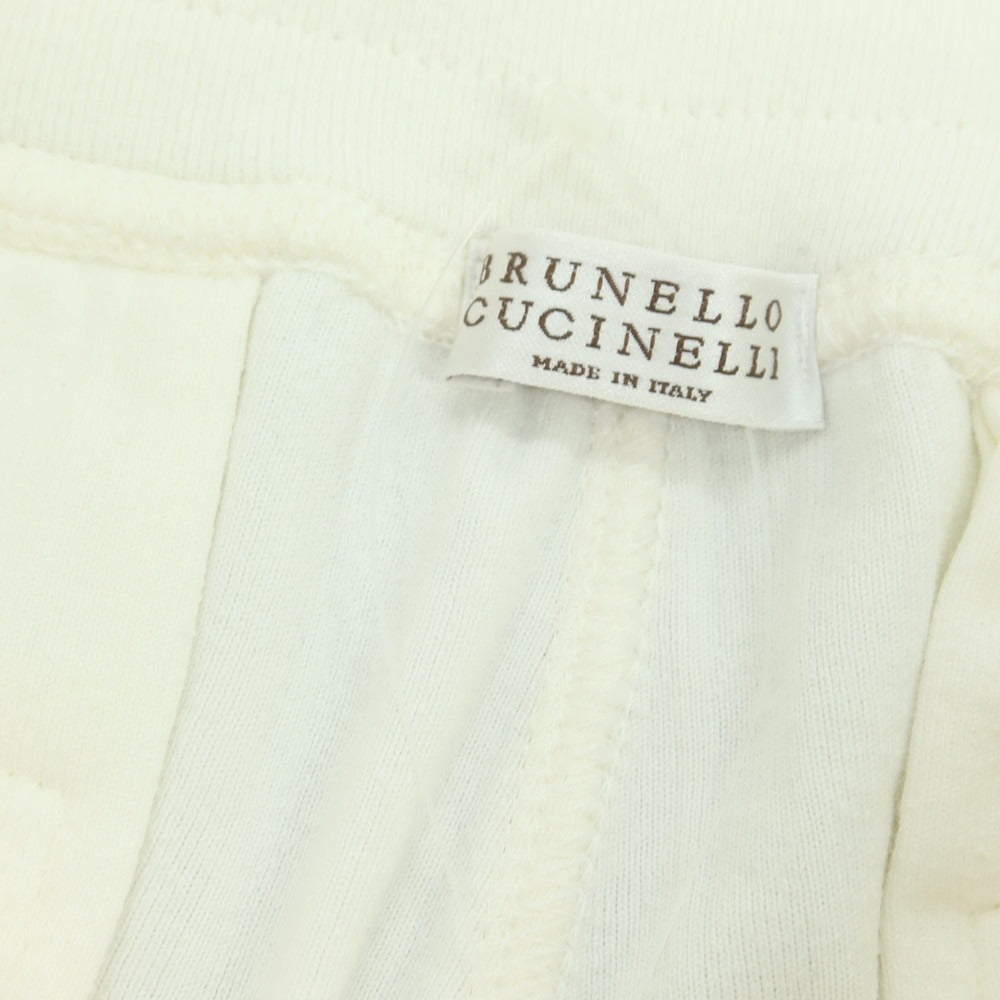 【中古】ブルネロクチネリ Brunello Cucinelli コットン スウェットパンツ ホワイトxネイビー【 S 】【 状態ランクB 】【 メンズ 】