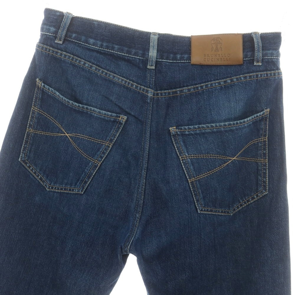 【中古】ブルネロクチネリ Brunello Cucinelli コットン デニムパンツ ネイビー【 44 】【 状態ランクC 】【 メンズ 】