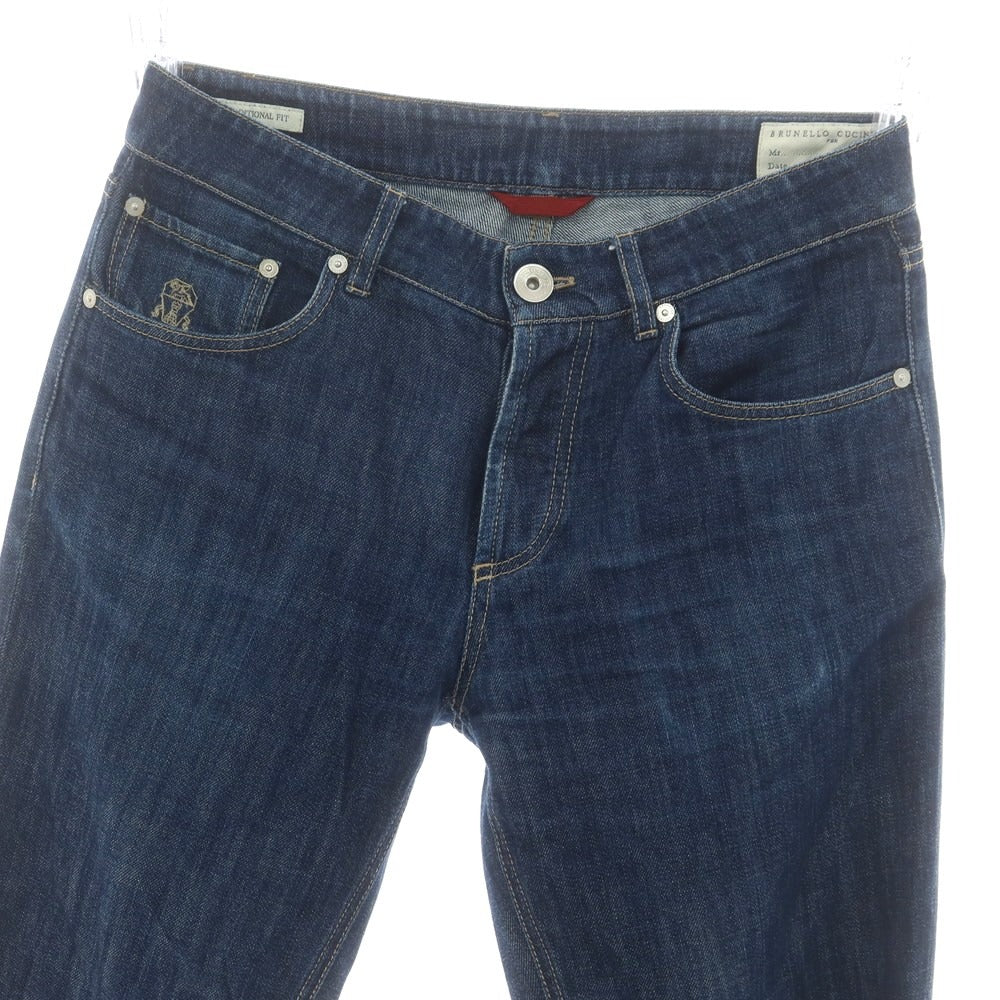 【中古】ブルネロクチネリ Brunello Cucinelli コットン デニムパンツ ネイビー【 44 】【 状態ランクC 】【 メンズ 】