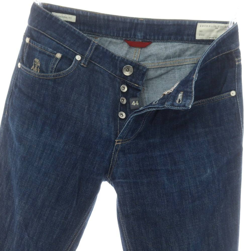 【中古】ブルネロクチネリ Brunello Cucinelli コットン デニムパンツ ネイビー【 44 】【 状態ランクC 】【 メンズ 】