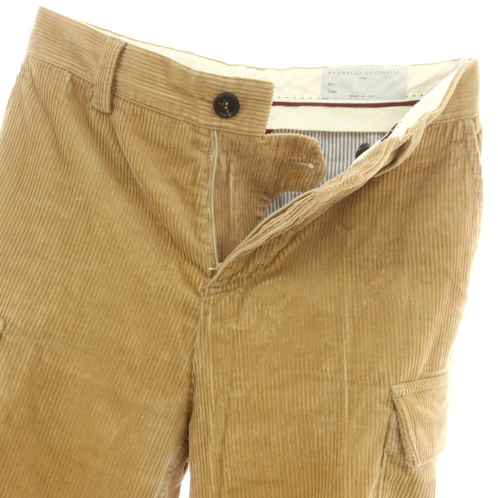 【中古】ブルネロクチネリ Brunello Cucinelli コットン コーデュロイパンツ ライトブラウン【 44 】【 状態ランクD 】【 メンズ 】