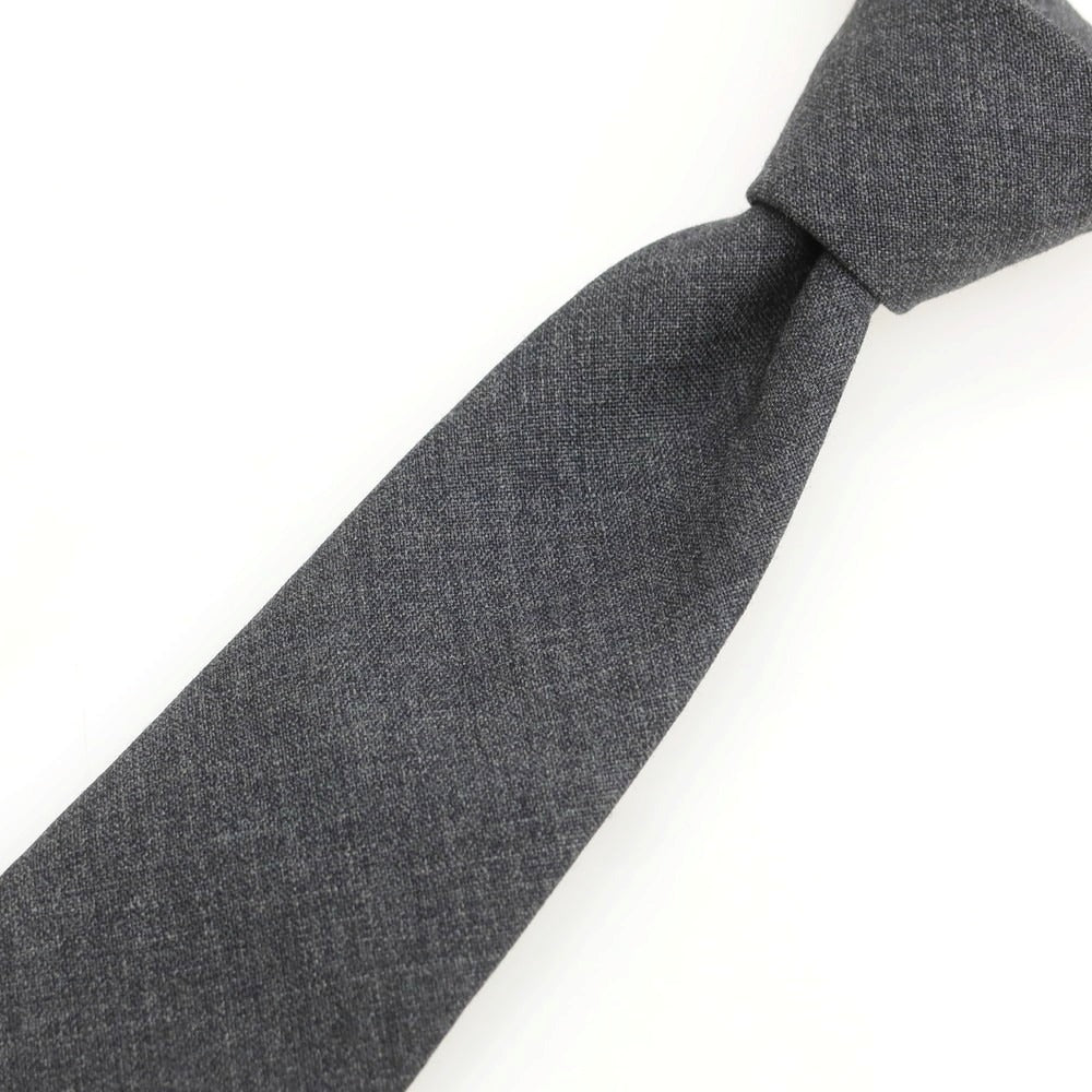 【中古】ブルネロクチネリ Brunello Cucinelli ウール 無地ネクタイ ダークグレー【 状態ランクB 】【 メンズ 】