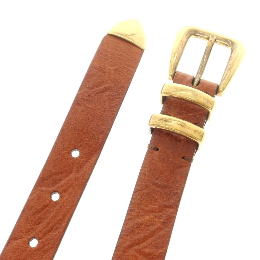【中古】ブルネロクチネリ Brunello Cucinelli レザー ベルト ブラウンxゴールド【 85 】【 状態ランクB 】【 メンズ 】