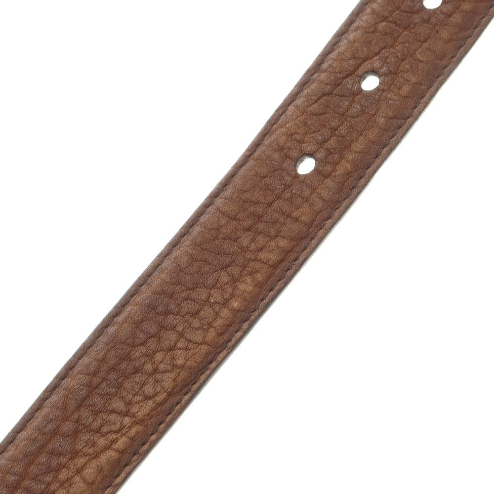 【中古】ブルネロクチネリ Brunello Cucinelli レザー ベルト ブラウンxシルバー【 85 】【 状態ランクB 】【 メンズ 】