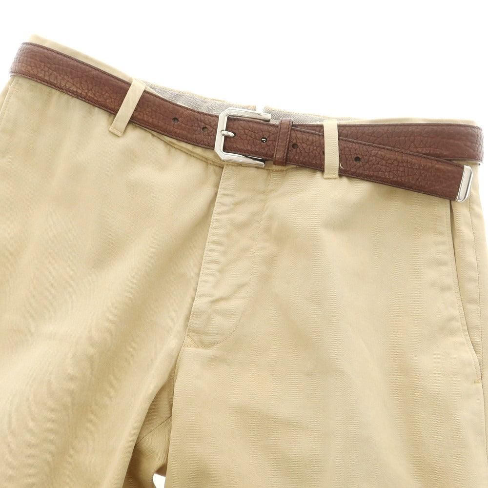 【中古】ブルネロクチネリ Brunello Cucinelli レザー ベルト ブラウンxシルバー【 85 】【 状態ランクB 】【 メンズ 】