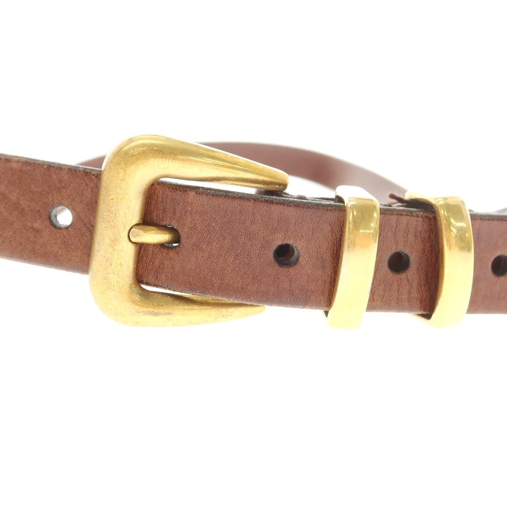 【中古】ブルネロクチネリ Brunello Cucinelli レザー ベルト ブラウンxゴールド【 100 】【 状態ランクB 】【 メンズ 】