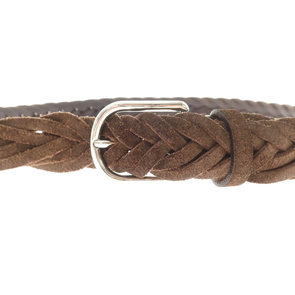 【中古】ブルネロクチネリ Brunello Cucinelli スエードレザー メッシュベルト ダークブラウン【 85 】【 状態ランクB 】【 メンズ 】