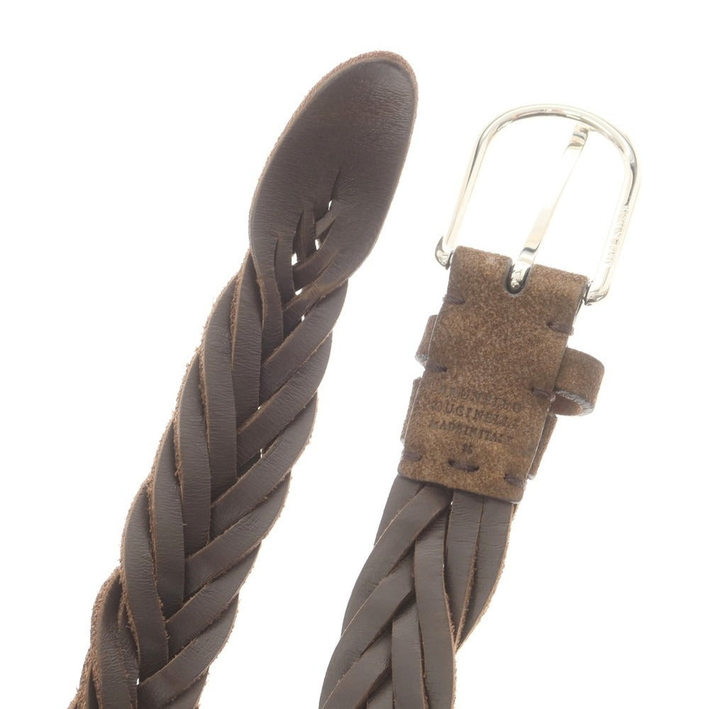 【中古】ブルネロクチネリ Brunello Cucinelli スエードレザー メッシュベルト ダークブラウン【 85 】【 状態ランクB 】【 メンズ 】