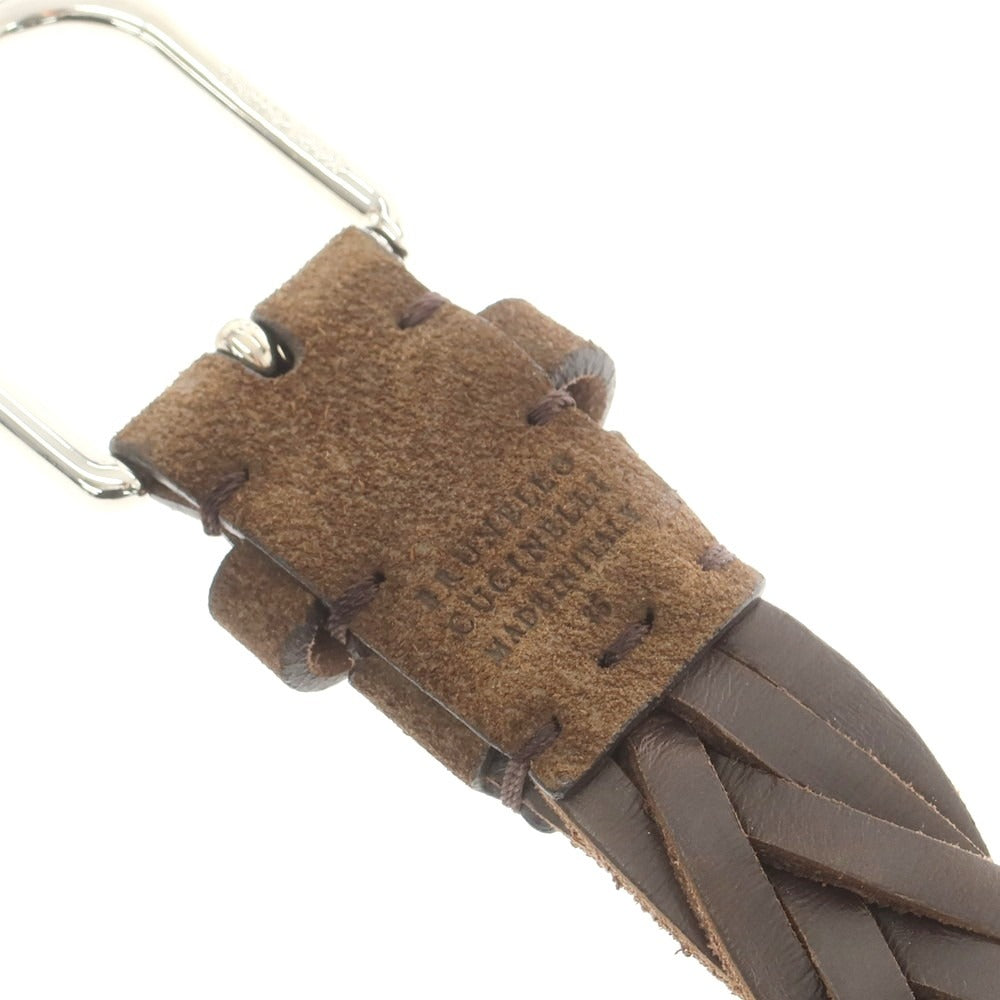 【中古】ブルネロクチネリ Brunello Cucinelli スエードレザー メッシュベルト ダークブラウン【 85 】【 状態ランクB 】【 メンズ 】