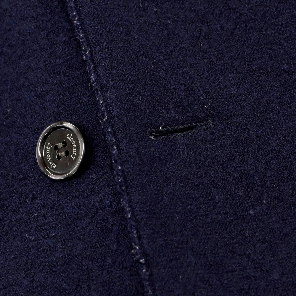 【中古】イレブンティ eleventy ウール ダブルブレストコート ネイビー【 50 】【 状態ランクB 】【 メンズ 】