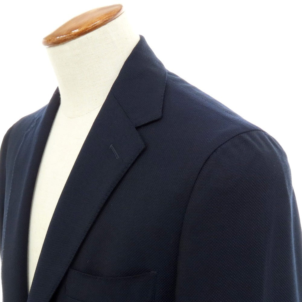 【中古】グリーンレーベルリラクシング green label relaxing ウール 2B テーラードジャケット ネイビー【 48 】【 状態ランクC 】【 メンズ 】