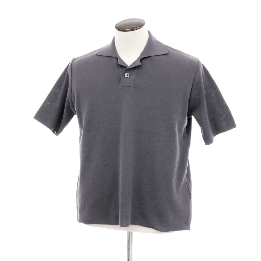 【中古】ブルブレ Blu Bre コットン ポロニット グレー【 XL 】【 状態ランクA 】【 メンズ 】