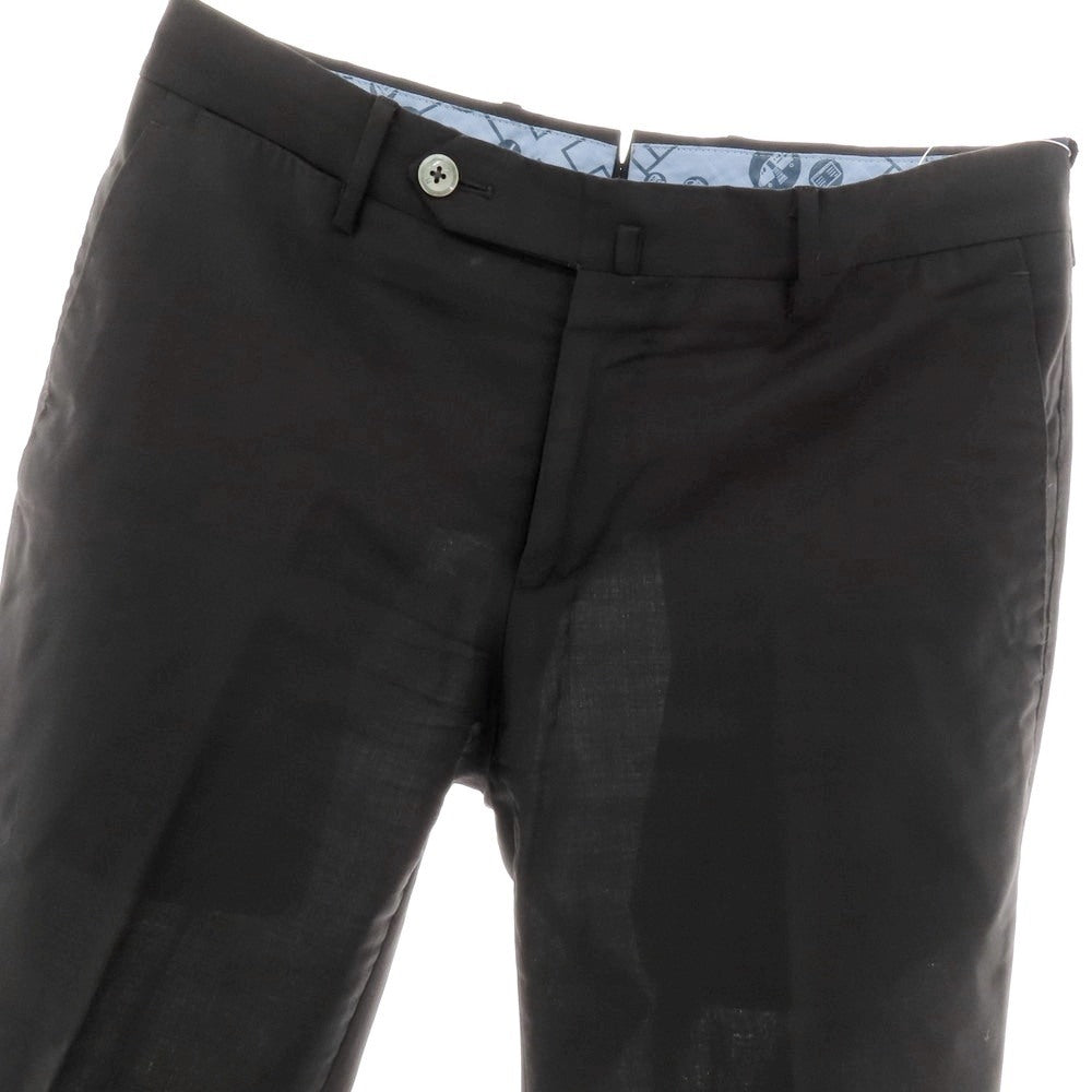 【中古】ピーティートリノ PT TORINO TECHNO WASHABLE WOOL ストレッチ ポリエステルウール ドレススラックスパンツ ブラック【 44 】【 状態ランクC 】【 メンズ 】