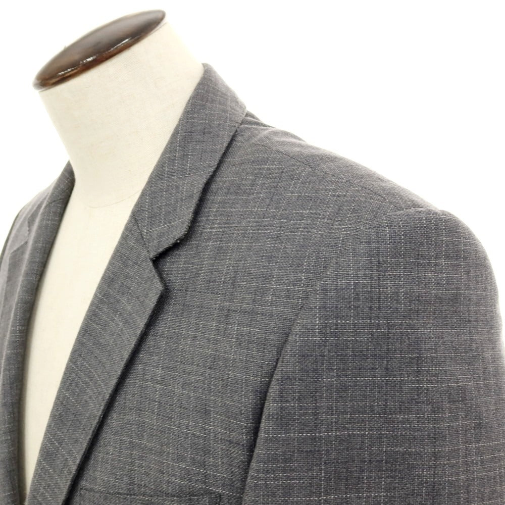 【中古】ヒューゴボス HUGO BOSS ウールシルク 2つボタンスーツ グレー【 サイズ52 】【 状態ランクC 】【 メンズ 】