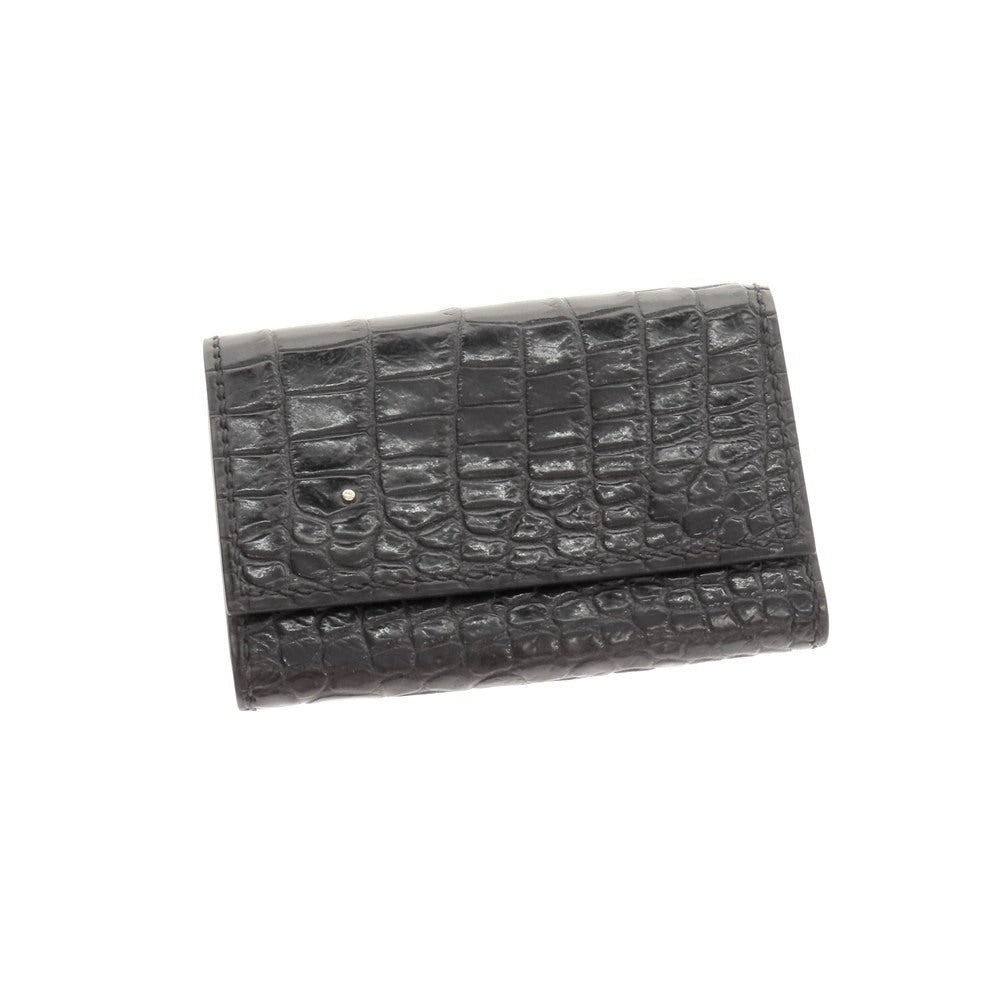 【中古】ティーエムビーエイチ T・MBH プレミアムクロコ コインカードケース ブラック【 状態ランクB 】【 メンズ 】