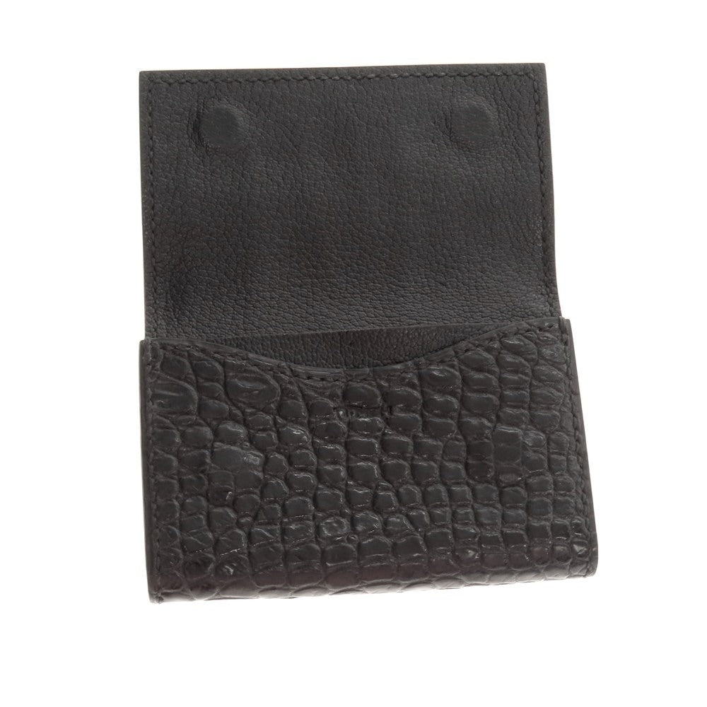 【中古】ティーエムビーエイチ T・MBH プレミアムクロコ コインカードケース ブラック【 状態ランクB 】【 メンズ 】