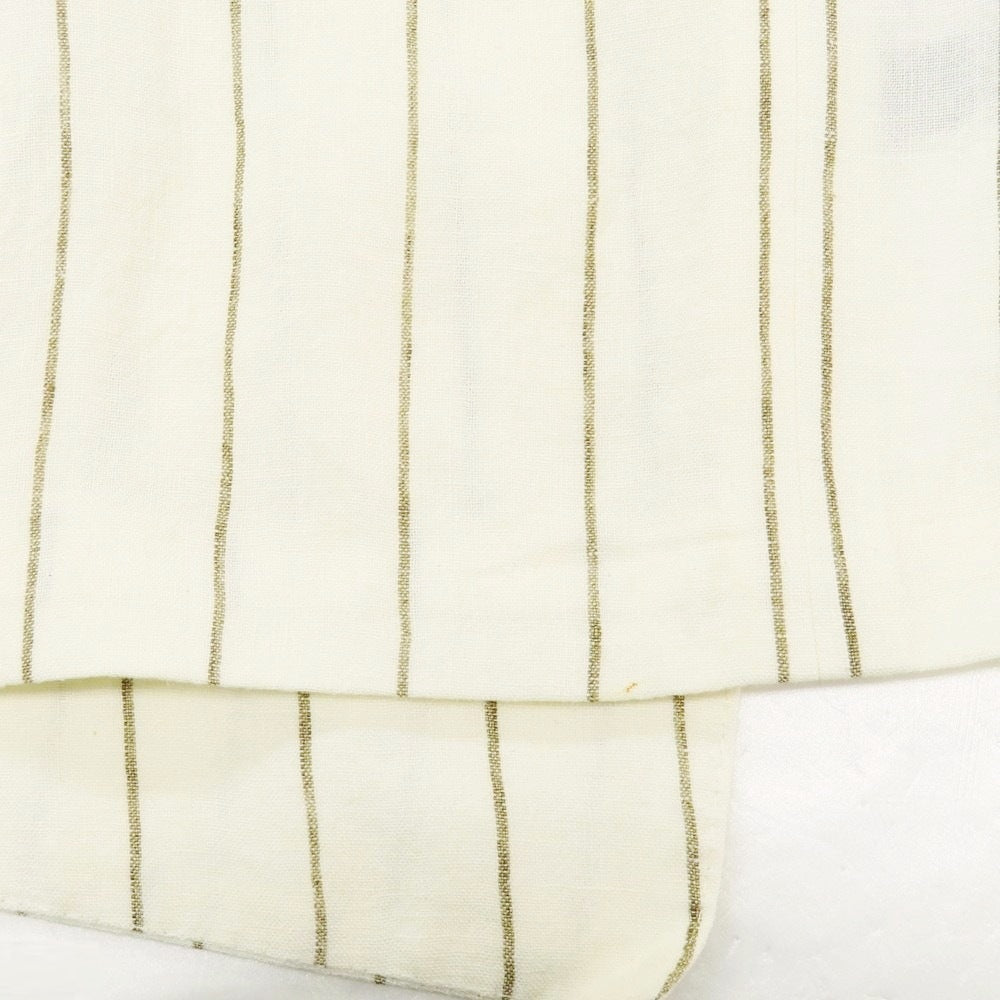 【中古】ラルディーニ LARDINI リネン ストライプ 6B カジュアルジャケット オフホワイトxアッシュブラウン【 46 】【 状態ランクA 】【 メンズ 】