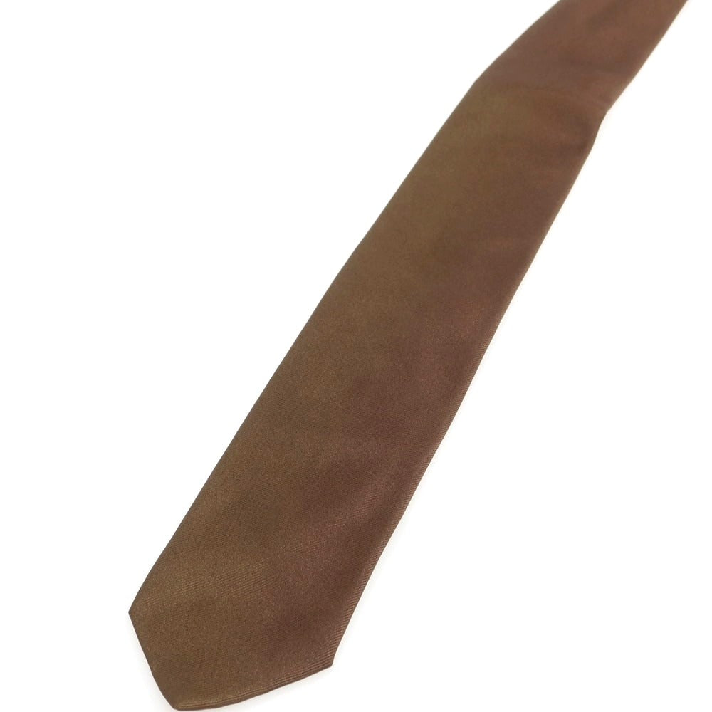【中古】マリネッラ E.MARINELLA シルク 無地ネクタイ ブラウン【 状態ランクD 】【 メンズ 】