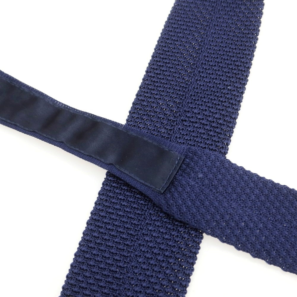【中古】アスコット ASCOT シルク ニットタイ ネイビー【 状態ランクC 】【 メンズ 】
