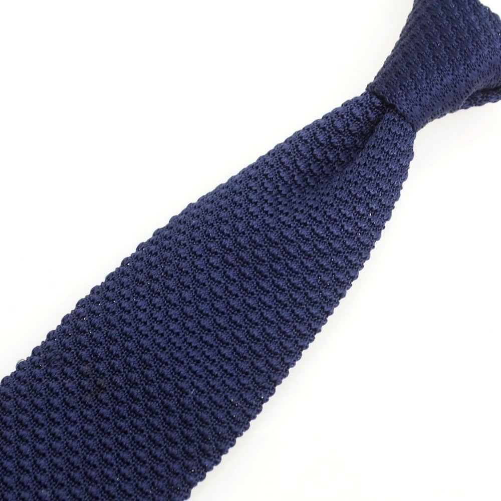 【中古】アスコット ASCOT シルク ニットタイ ネイビー【 状態ランクC 】【 メンズ 】