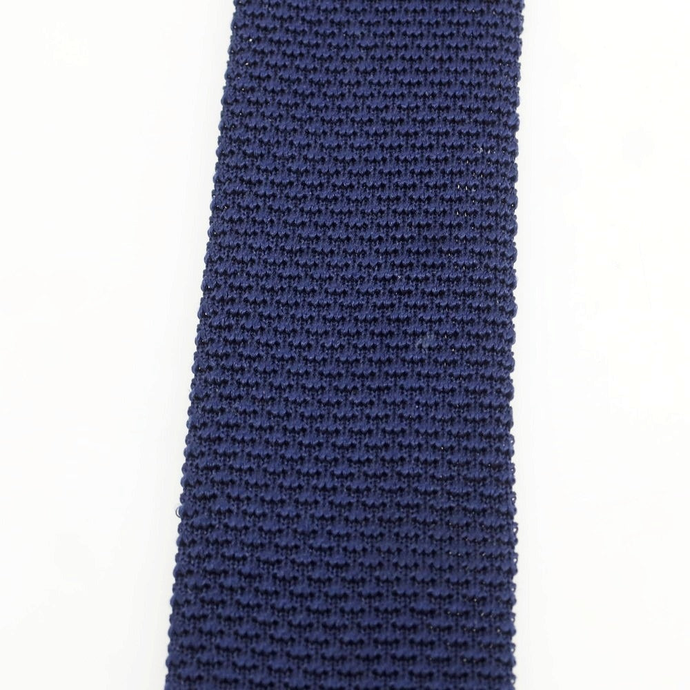 【中古】アスコット ASCOT シルク ニットタイ ネイビー【 状態ランクC 】【 メンズ 】