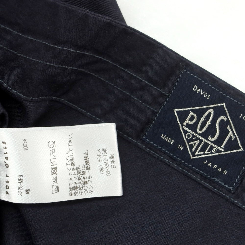【中古】ポストオーバーオールズ POST OVERALLS 2025年春夏 コットン カジュアルシャツ ネイビー【 M 】【 状態ランクB 】【 メンズ 】