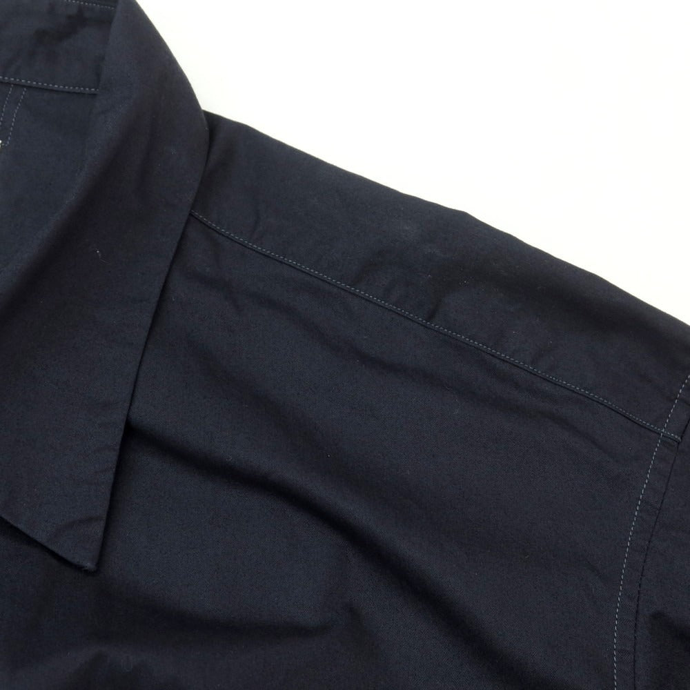 【中古】ポストオーバーオールズ POST OVERALLS 2025年春夏 コットン カジュアルシャツ ネイビー【 M 】【 状態ランクB 】【 メンズ 】