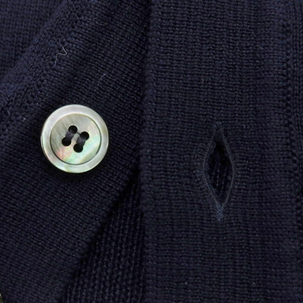 【中古】ビームスエフ BEAMS F ハイゲージ ウール カーディガン ネイビー【 44 】【 状態ランクC 】【 メンズ 】