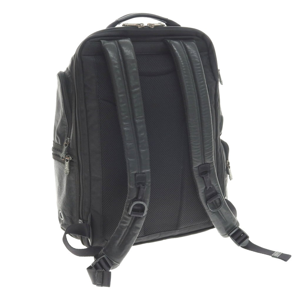 【中古】トゥミ TUMI Kingsville グレインレザー バックパック・リュック ブラック【 状態ランクC 】【 メンズ 】