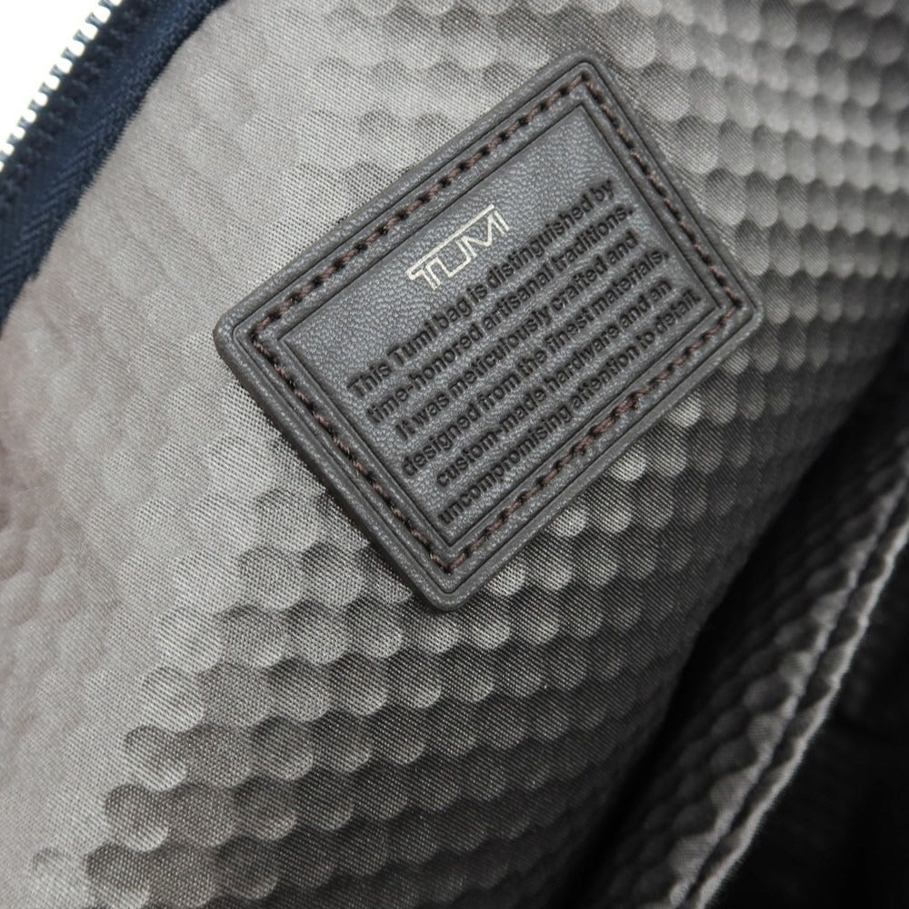 【中古】トゥミ TUMI バリスティックナイロン×レザー ボディバッグ ライトネイビーxブラウン【 状態ランクB 】【 メンズ 】