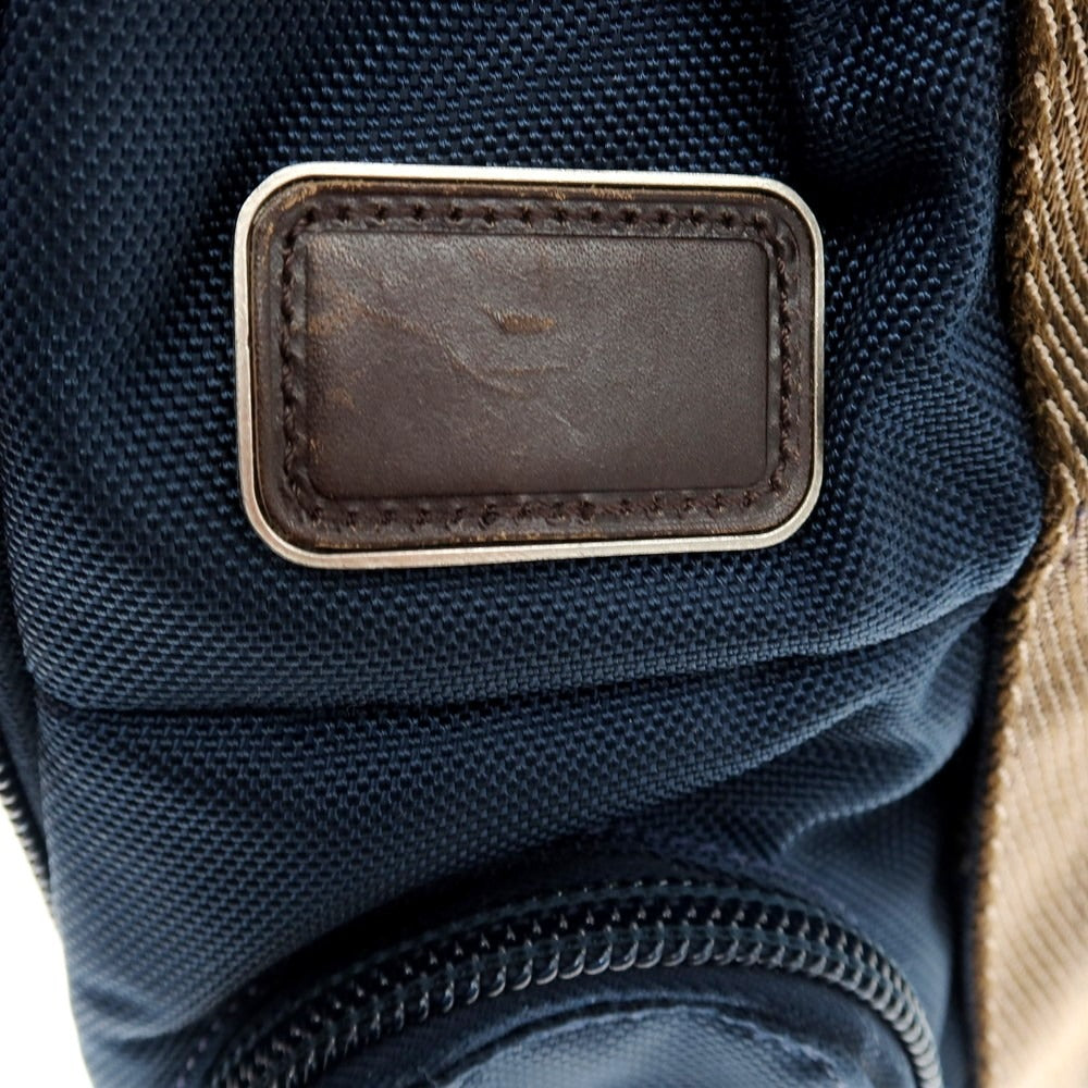 【中古】トゥミ TUMI バリスティックナイロン×レザー ボディバッグ ライトネイビーxブラウン【 状態ランクB 】【 メンズ 】