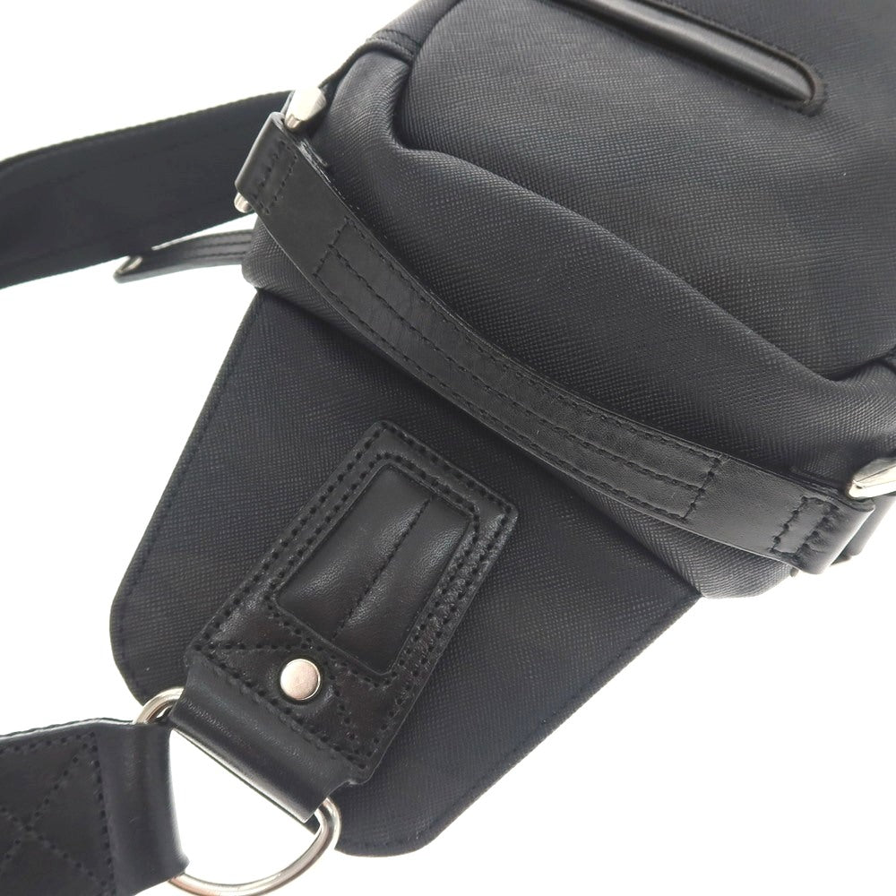 【中古】マスターピース MASTER PIECE ポリ塩化ビニル×カウレザー カモフラ柄 ワンショルダー ボディバッグ ブラック【 状態ランクB 】【 メンズ 】